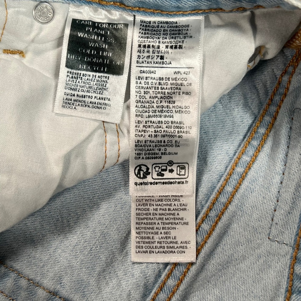 Vintage Levis 501 BIG E Light Wash Straight Leg Jeans W28 L26 A8746-0000 - Picture 4 of 15